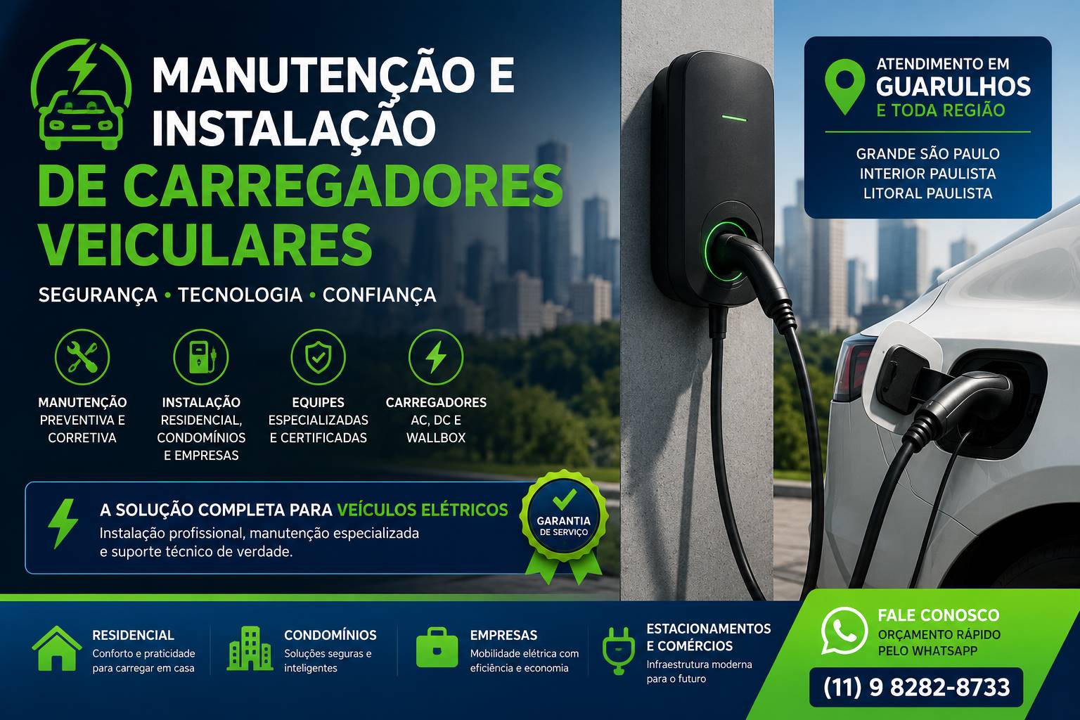 Centro de manutenção de carregadores veiculares em Guarulhos atendendo todo o Brasil