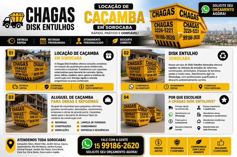 Locação de Caçamba em Sorocaba | Aluguel de Caçamba para Entulho - Foto 2